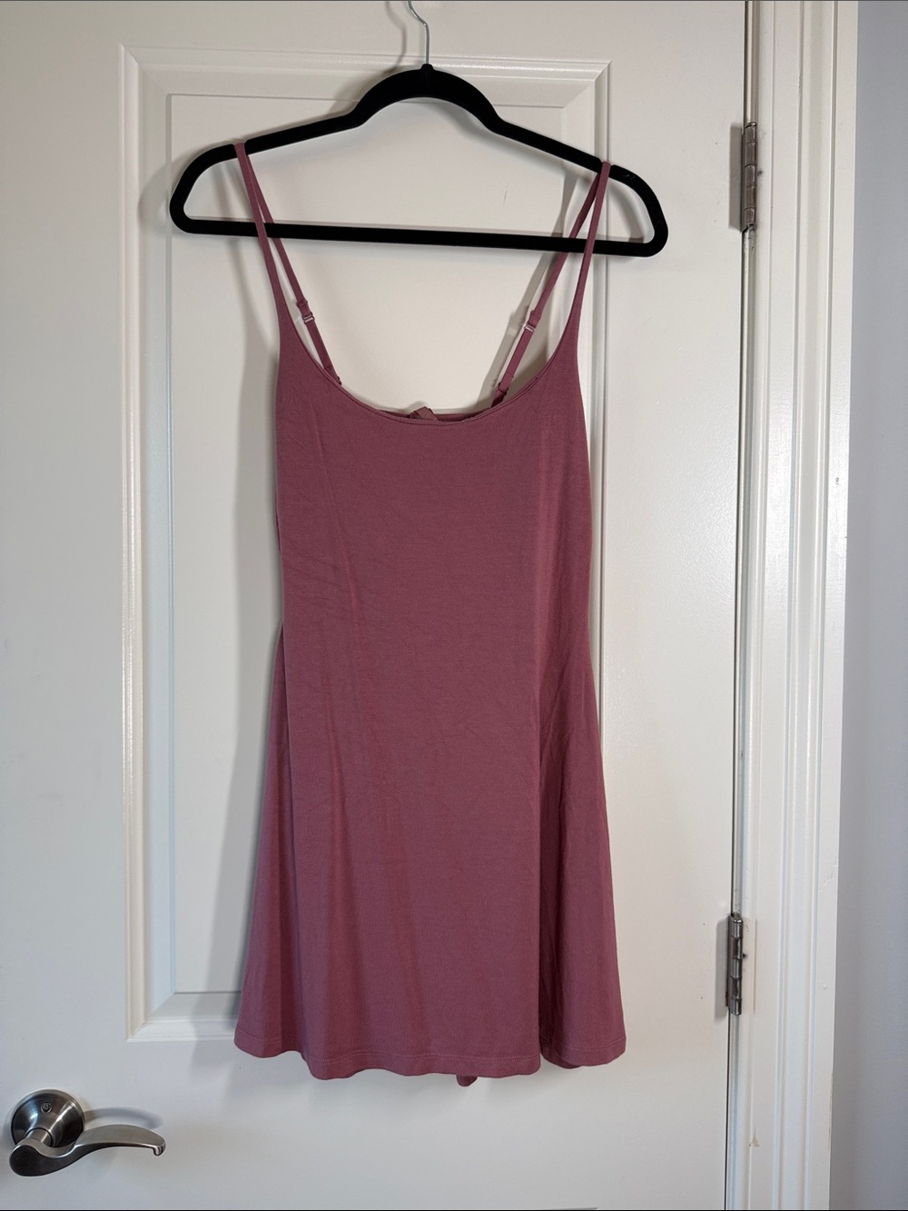 SKIMS Mauve Spaghetti-Strap Mini Slip Dress